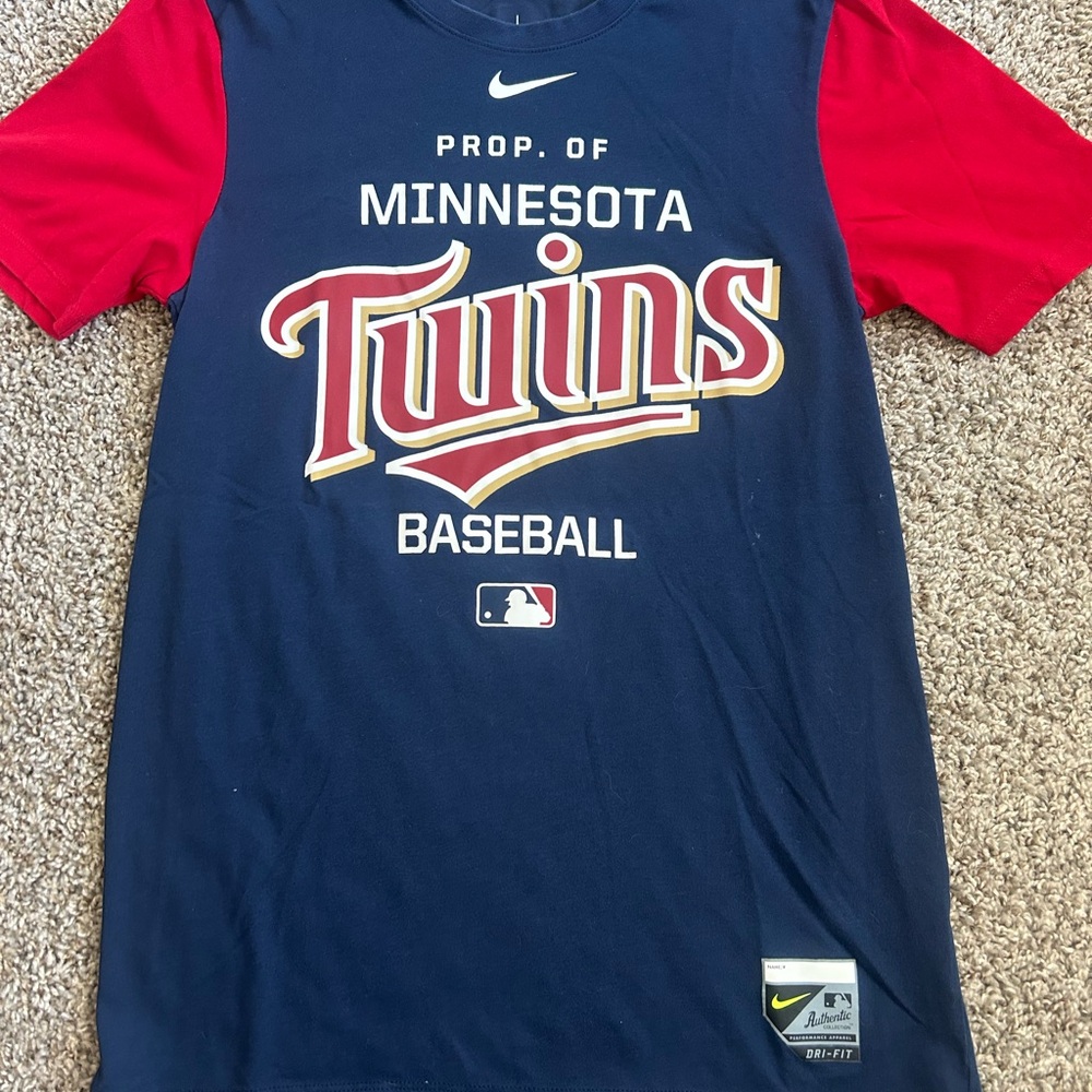 Nike Dri-Fit Minnesota Twins Tee - Navy and Red